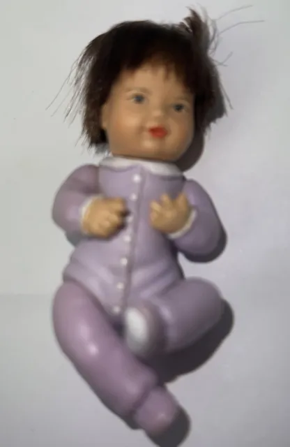VTG 1987 Bandai Tiny Blessings Baby Lee Ann Girl 3” Jointed Petite Doll
