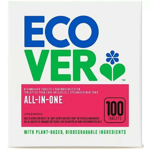 Ecover Dishwasher Tablets AiO XL 100 tabs-5 Pack