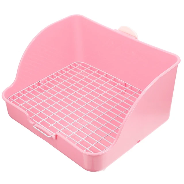Vajilla de conejo inodoro para gatos para conejos inodoro de conejo rosa