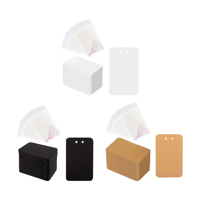 100x Cartes d'affichage de porte-clés avec sacs auto-scellants Fournitures