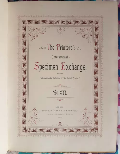 The Printers' International Specimen Exchange vol XII 1891 #49