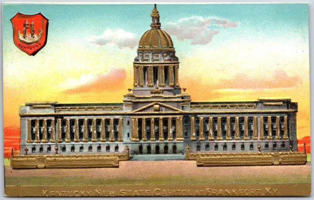 Kentucky New State Capitol Frankfort Kentucky KY Embossed Building Postcard
