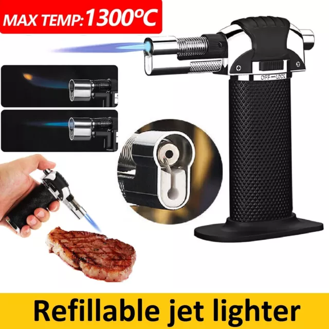 Kitchen Refillable Jet Lighter Butane Gas Blow Torch Soldering Gun Welding Torch