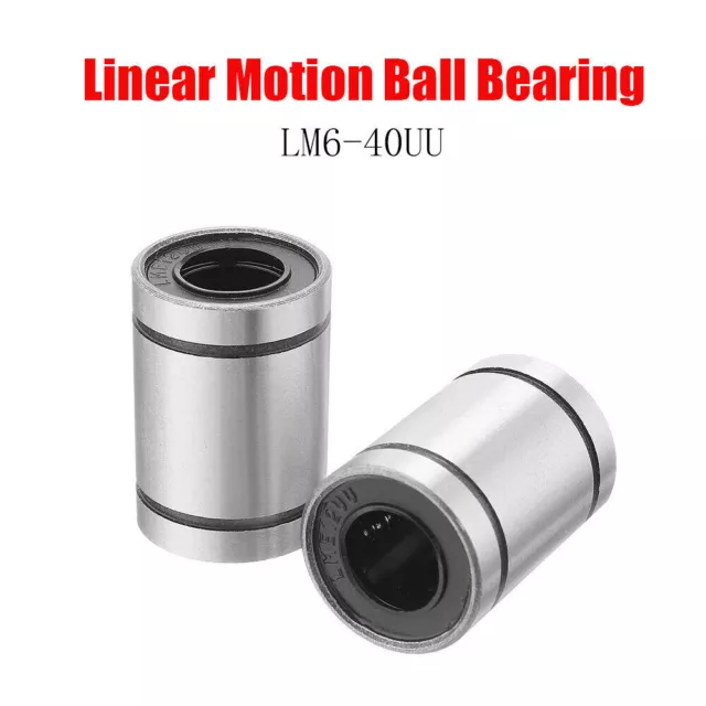 LM6UU Linear Motion Ball Bearing Bush Bushing Carbon steel+rubber For 3D Printer