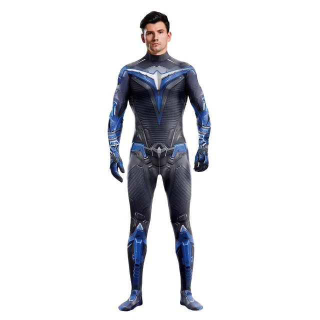 2023 Nightwing Jumpsuit Robin Bodysuit Cosplay Costume 3D Tights Halloween Party