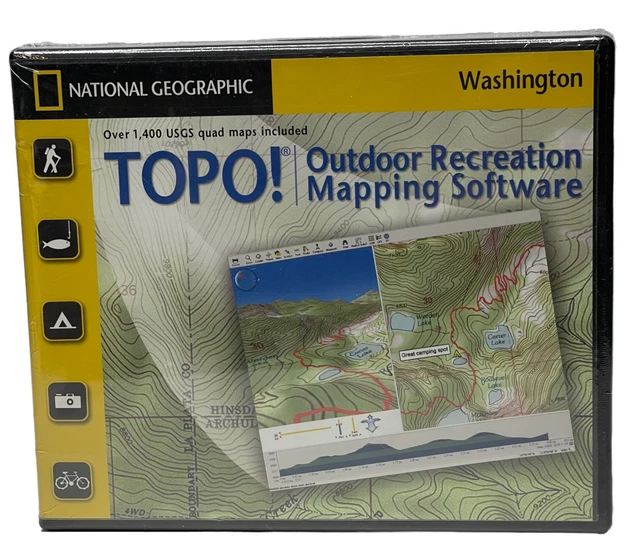 National Geographic TOPO Mapping Software OREGON Topographic (6 CDs) Windows/Mac