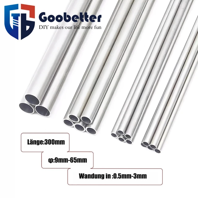 Alu-Rundrohr 40 X 2,0 Mm – 1 M Länge – AlMgSi 6060 – Für Modellbau, Konstruktion & DIY – Pressblank
