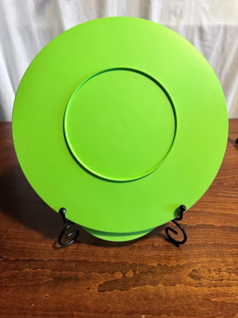 Vintage Tupperware 3092 REPLACEMENT Impressions 10" Lime Green Seal