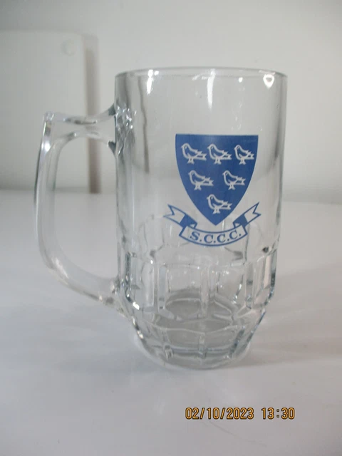 Somerset County Cricke Halft Pint Glass Tankard  Vintage Man Cave Home Bar Pub