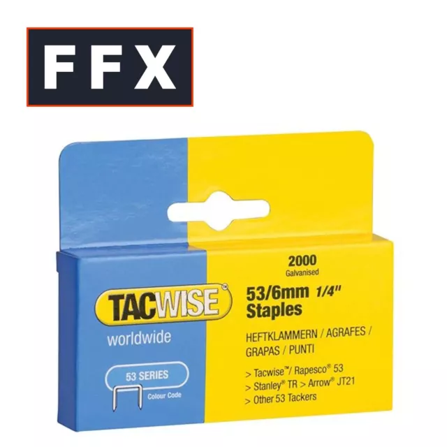 Tacwise 0334 53/6 Staples 6mm (2000)