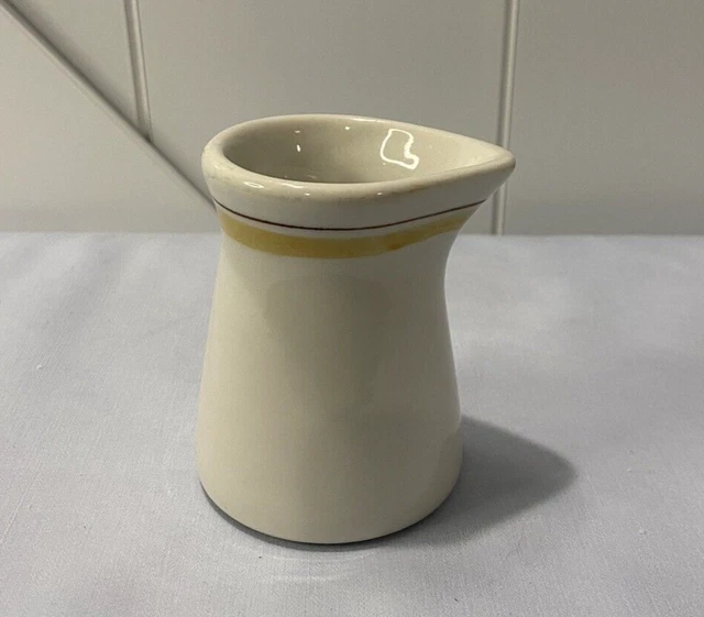 Lamberton Sterling Small Creamer with Yellow Around the Rim Made in USA
