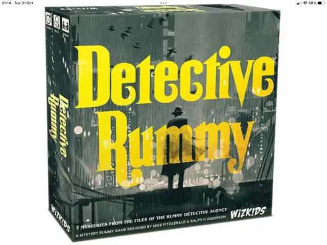 Detective Rummy Board Game Brand New & Sealed For. Wizkids - Mystery Rummy Game