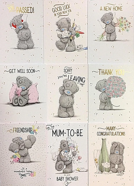 Me To You Card ~ Baby Shower/Leaving/New Home/Congrats/Passed/Get Well/Thanks