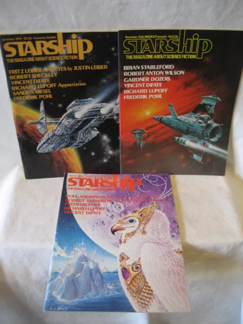 STARSHIP Science Fiction Magazine vintage scifi zine LOT space film Fritz Leiber