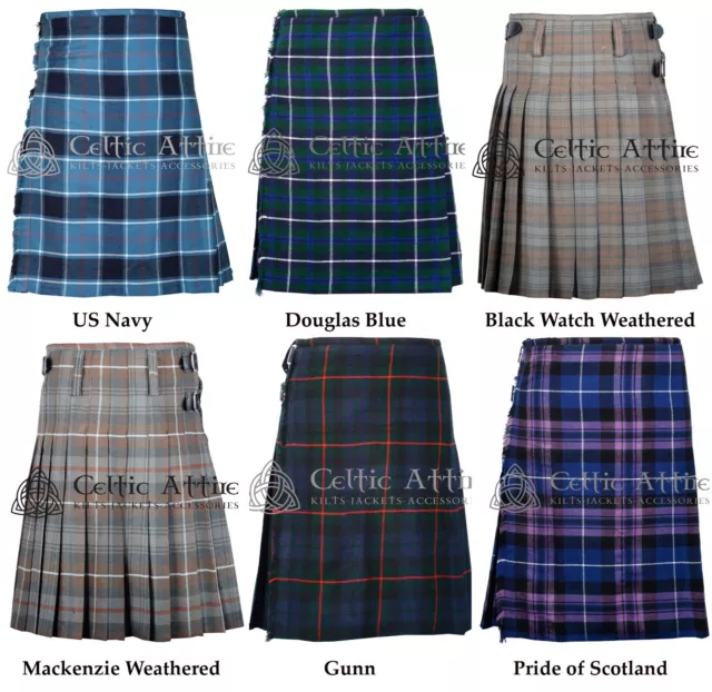 5 Yard Scottish Tartan Kilt for Men - Custom Made - 13 Oz Tartan Sport Kilt 3