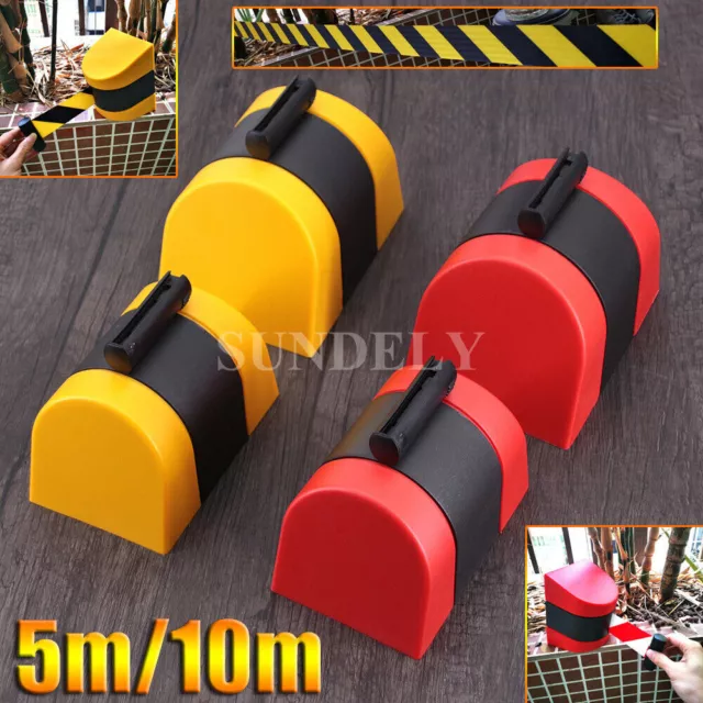 Retractable Barrier Tape Security Safety Crowd Control Warning Sign Belt Type