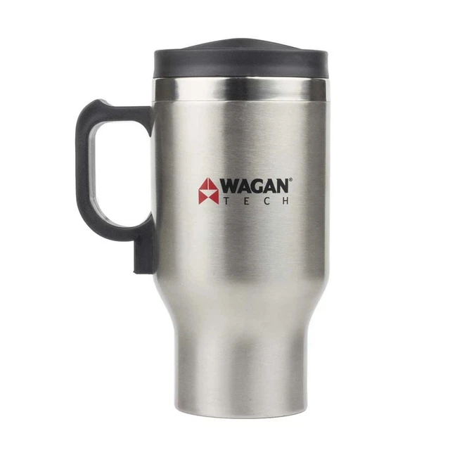 Wagan 12V Deluxe Double Wall Stainless Steel Heated Mug