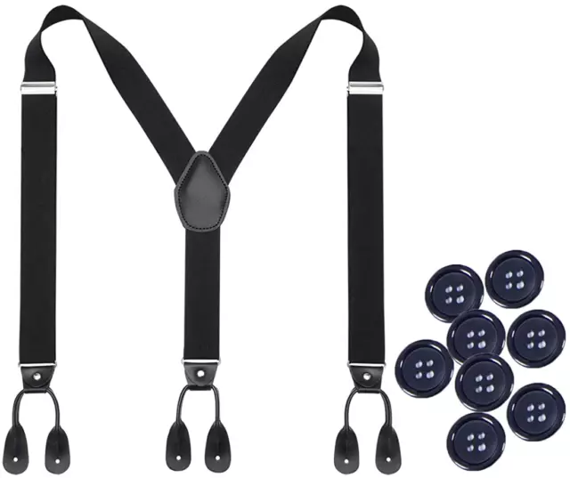 Dion Men's Button-On Suspenders Silk メンズ Paisley Suspender