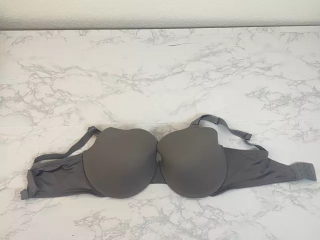 WARNERS EASY SIZE Underarm Smoothing Bra Wire Free Size 36 D 36D Gray 01593  C1 £12.92 - PicClick UK