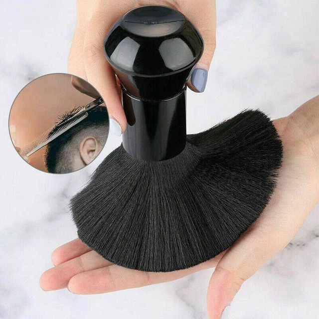 Friseur Nackenpinsel Aus Nylon – Mit Talkumpuder-Funktion Für Salon Und Zuhause, Farbe Weiß