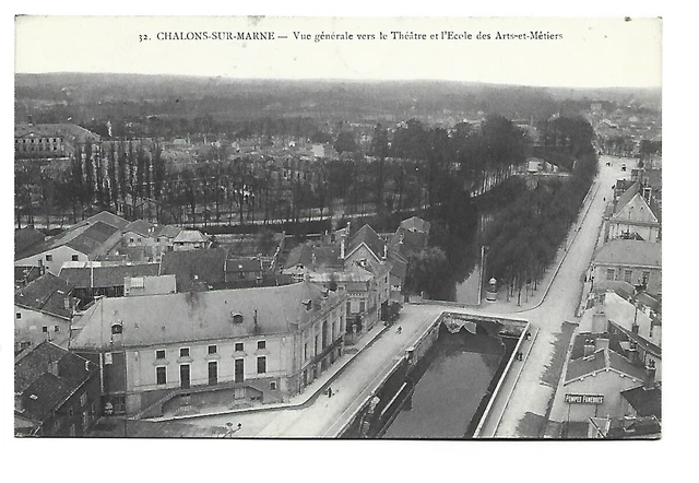 51  Chalons Sur Marne  Vue Generale Vers Le Theatre