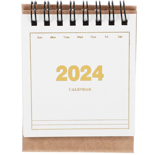 MINI 2024 CALENDAR Small Desk 20232024 Standing Flip Office £5.36