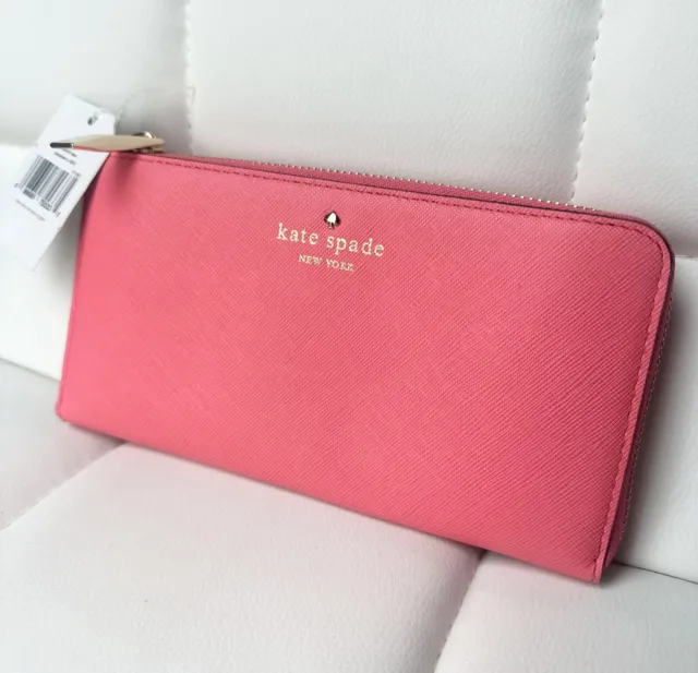 Kate Spade New York Zip Around Leather Continental Cherry Lane Wallet Surpriseco