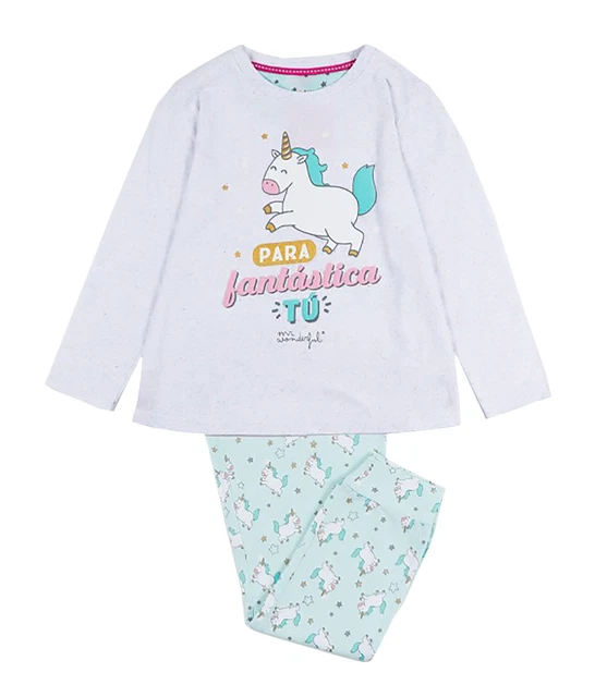 Pigiama Bambina Ragazza Invernale cotone Mr Wonderful Fantastica tu Unicorno 742