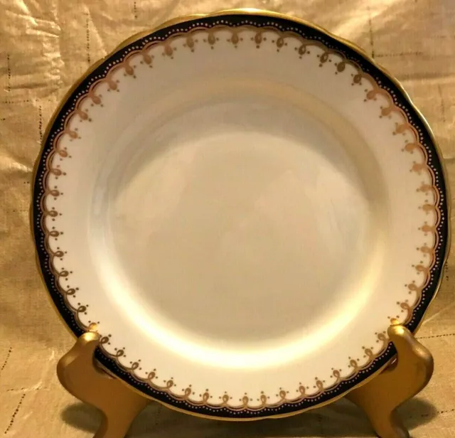 Aynsley Bone China ~ Leighton Cobalt (Scalloped) ~ Salad Plate ~  England