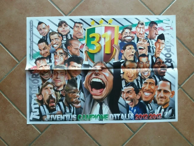 JUVENTUS CAMPIONE D'ITALIA KAPPA manifesto poster vintage