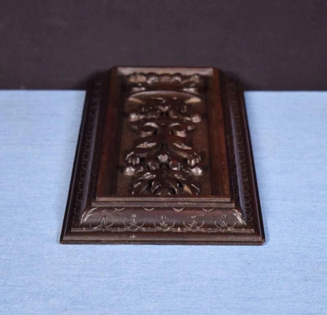 *French Antique Architectural Panel Door Solid Walnut Wood Highly Carved Salvage 10
