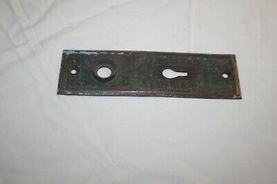 Vintage Door Knob Back Plate Victorian Eastlake Backerplate Copper 5-1/2" 2