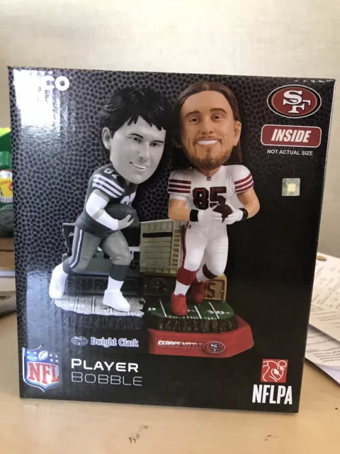 Dwight Clark & George Kittle San Francisco 49ers Then And Now Bobblehead #60/222