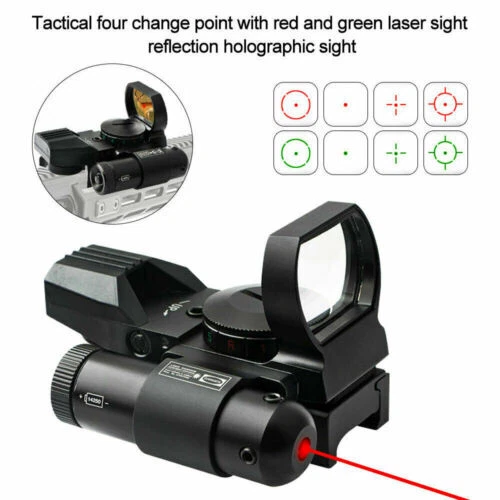 Rifle Red Green Dot Sight Optic Reflex Scope w/ Laser Holographic Illuminated