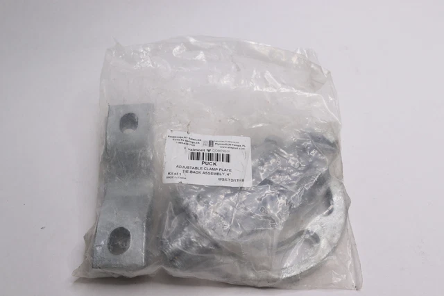Valmont Adjustable Clamp Plate Tie-Back Assembly Hot Dipped Galvanized 4" PUCK