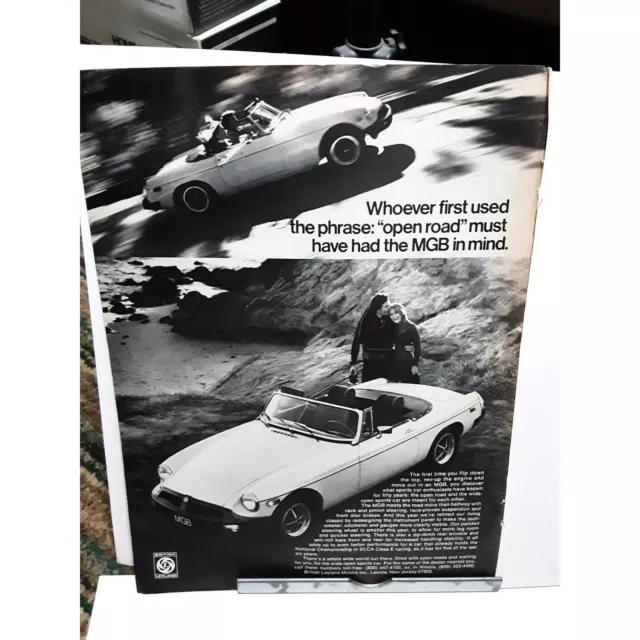 MGB British Car vintage 1977 Magazine Print Ad