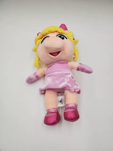 Disney Store Miss Piggy Muppet Babies Plush Pig Pink 12" Toy Stuffed Animal