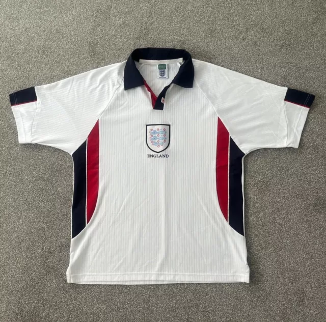 Mens England Football Shirt Score Draw White XL