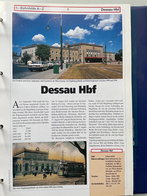 Dessau (Hbf) aus Das große Archiv der Bahnhöfe
