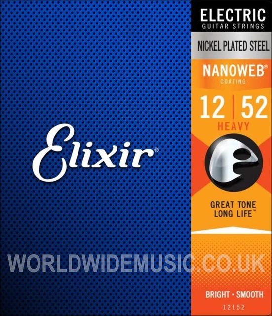 Elixir NANOWEB Electric Guitar Strings - 6 & 12 String sets with choice of Gauge