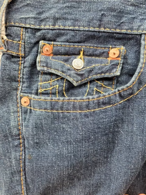 True Religion Jeans Men's Blue Denim Joey Flared Made in USA Size 38 X 33