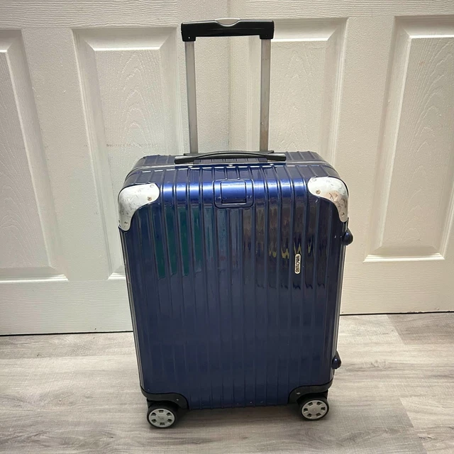 RIMOWA HYBRID CABIN Carry-On Suitcase Navy Blue 4-Wheels Aluminum