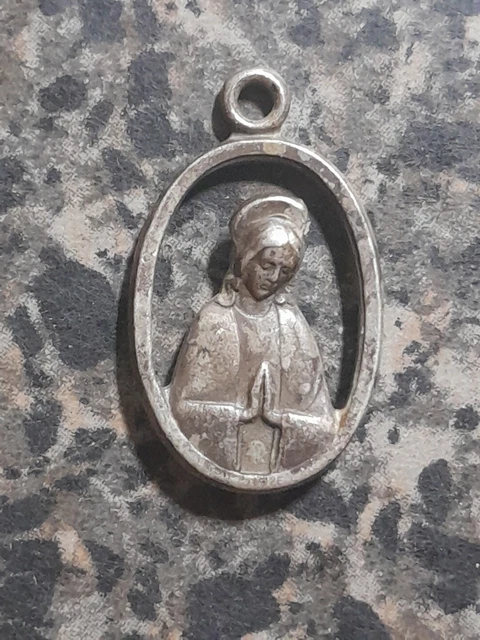 VINTAGE BLESSED VIRGIN Mary Sacred Heart Of Jesus Sterling Medal £19.23 ...