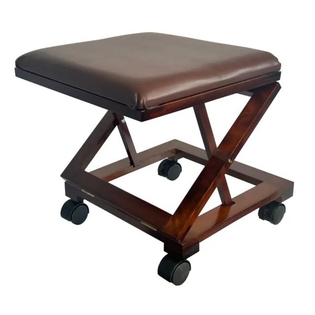 NEW! Folding Leather Cushion Padded Footstool Foot Leg Rest