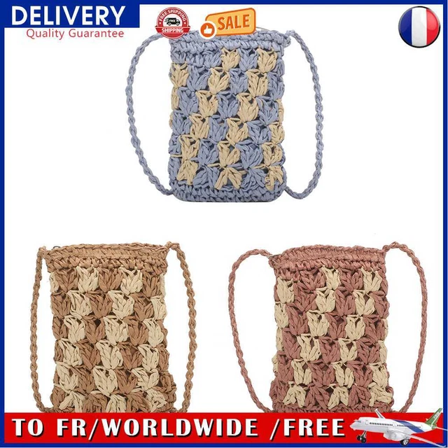 Women Classic Straw Handmade Handbag Summer Beach Sea Small Tote Shoulder Bag