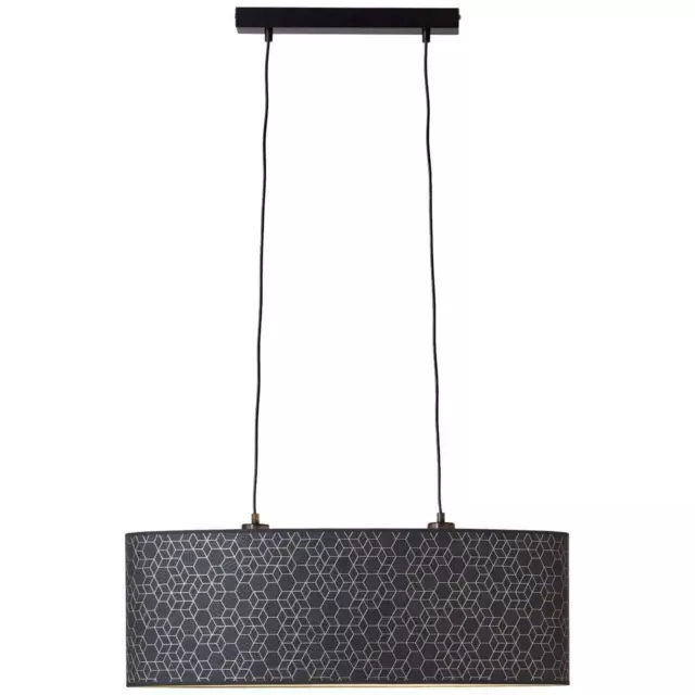 Brilliant Galance Luminaire Suspendu 2flg Noir - Neuf