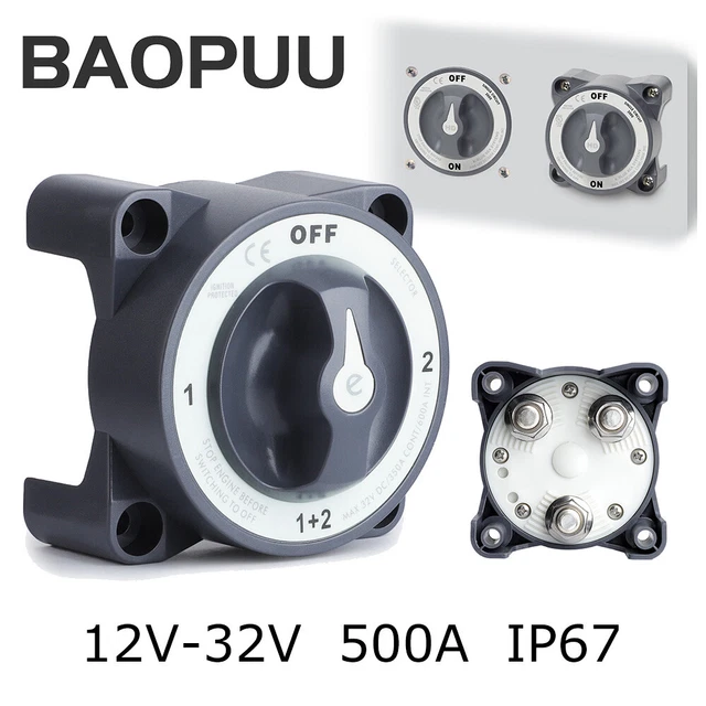 DUAL BATTERY SWITCH Selector Heavy Duty HDSeries Ignition Protected