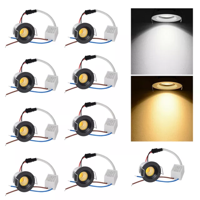 10-20x LED Recessed Small Ceiling Lights Cabinet Mini Spot Downlight 3W Minispot