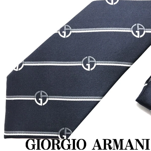 Giorgio Armani Tie Brand Silk Night Blue Width Of The Tip 8cm a609