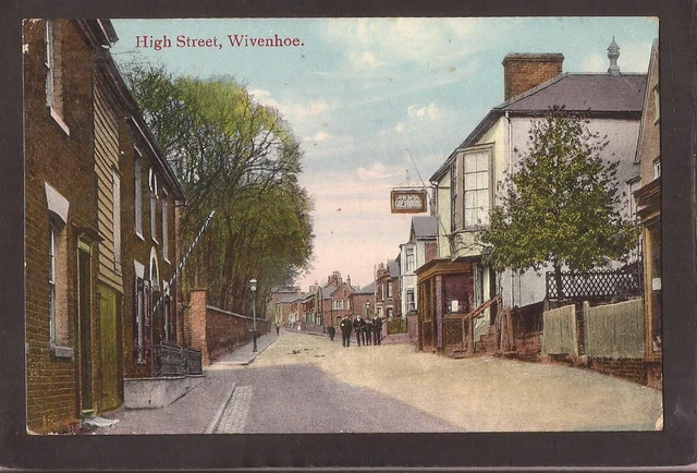 Essex-Wivenhoe-High Street-The Greyhound Pub-1909.
